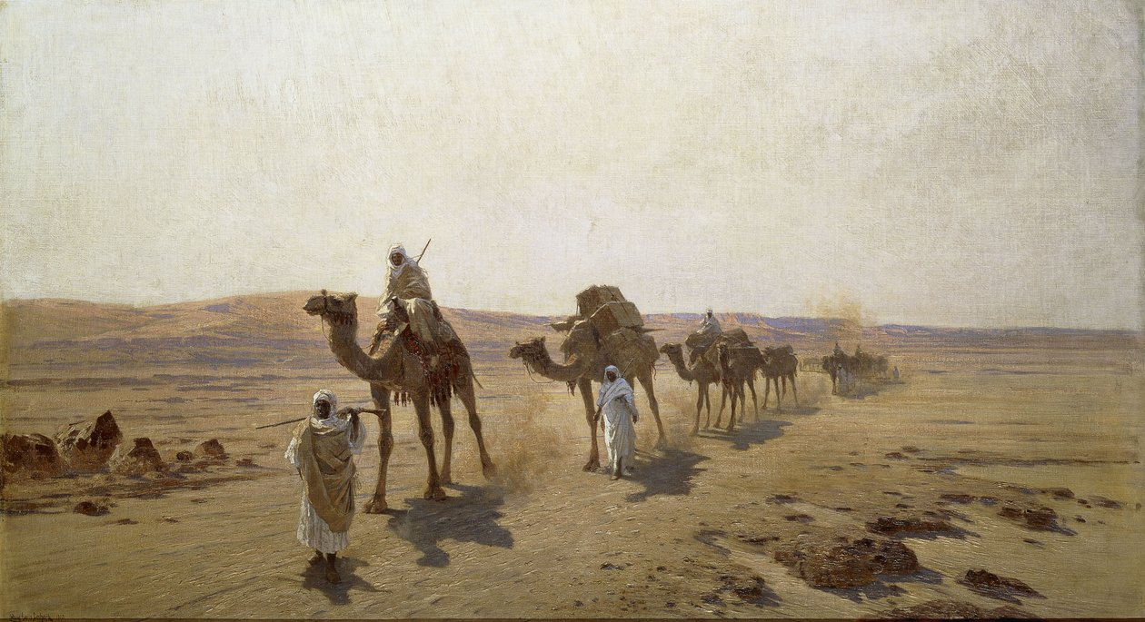En arabisk karavan, 1903 av Ludwig Hans Fischer