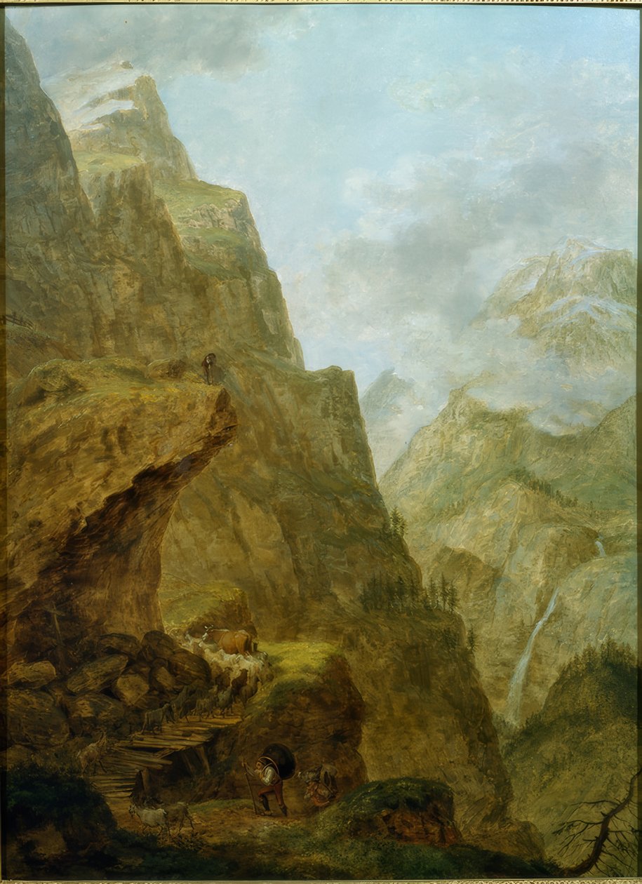 På Klausenpasset med Sennenzug av Ludwig Hess