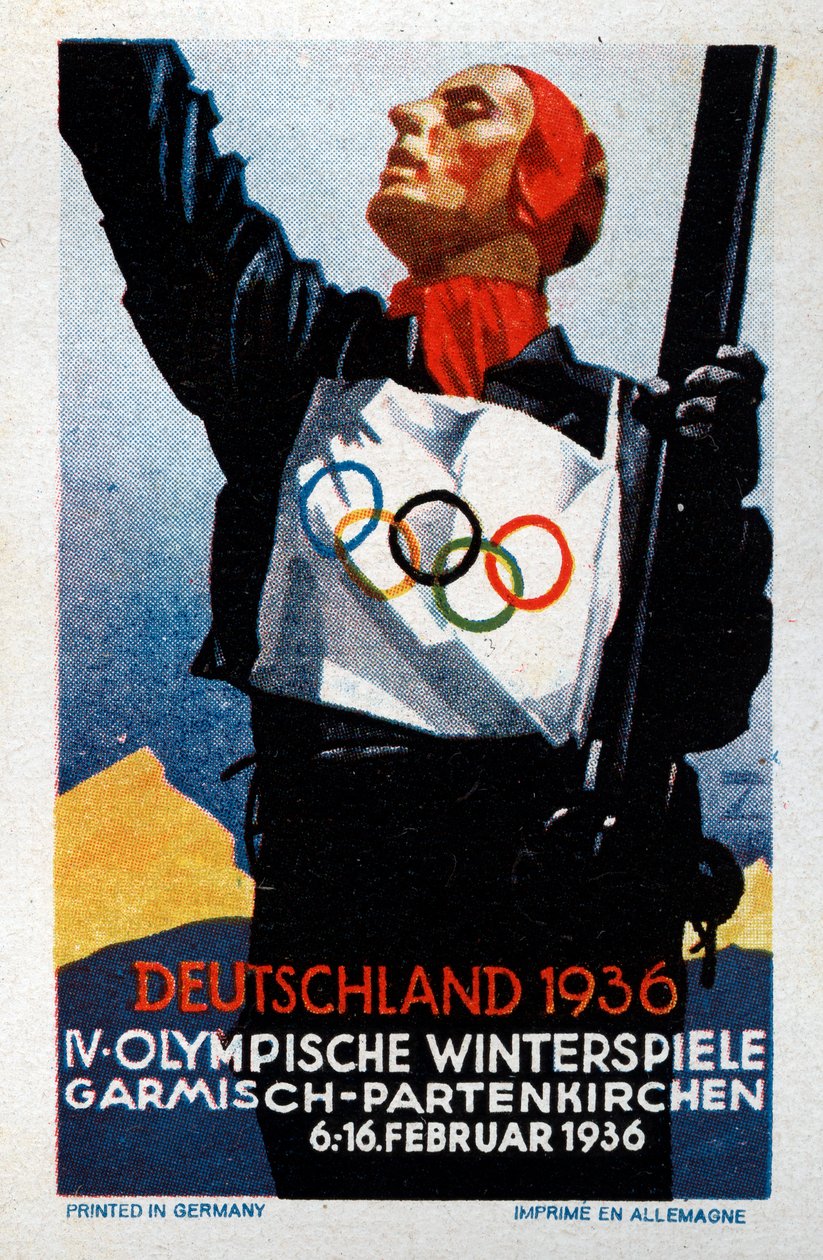 Affisch för de IV OS i Garmisch-Partenkirchen av Ludwig Hohlwein