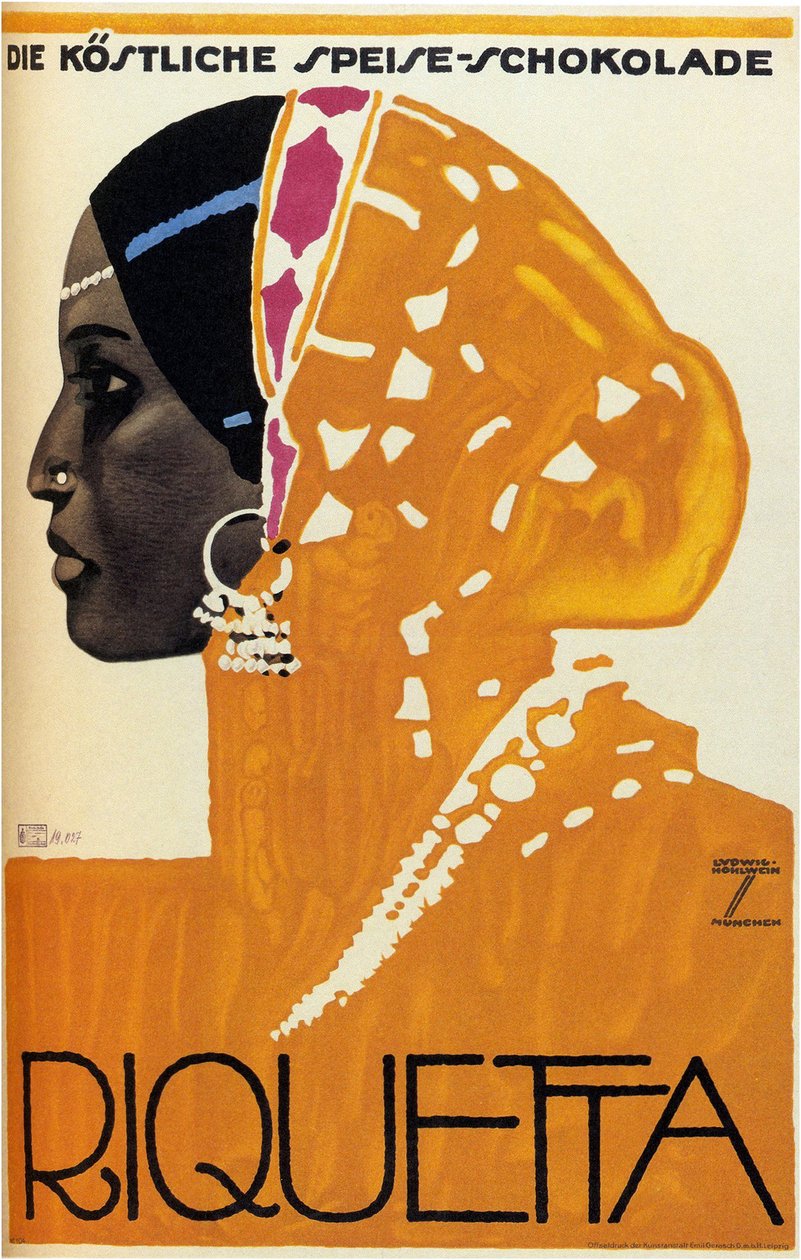 Riquetta Choklad, 1925 av Ludwig Hohlwein