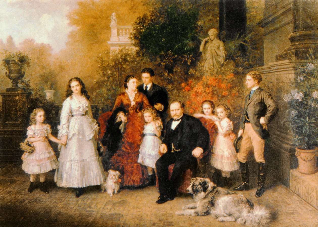 Affärsmannen B. H. Strousbergs familj av Ludwig Knaus