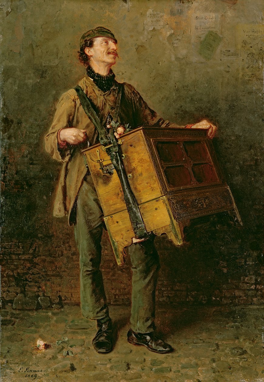 Hurdy-Gurdy-mannen, 1869 av Ludwig Knaus