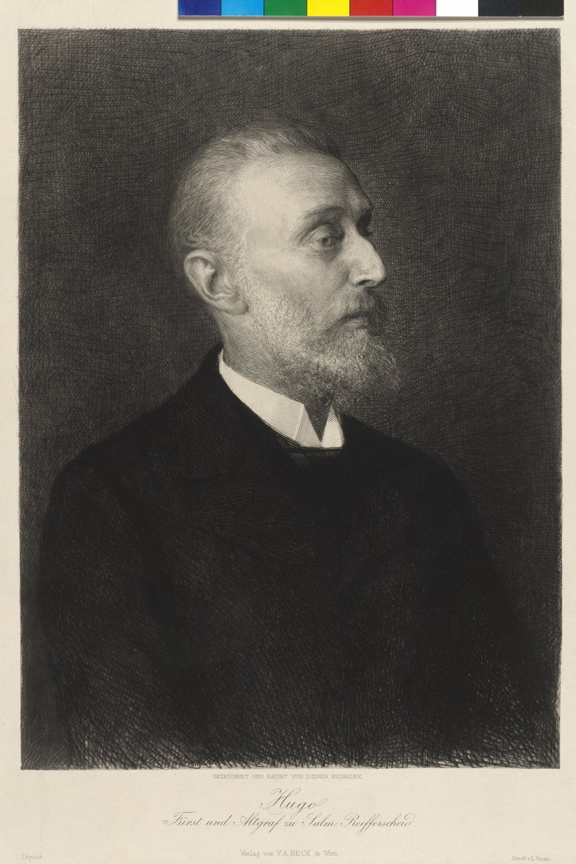 Ärkehertig av Österrike Hugo prins och altgraf av lax Reifferscheid av Ludwig Michalek