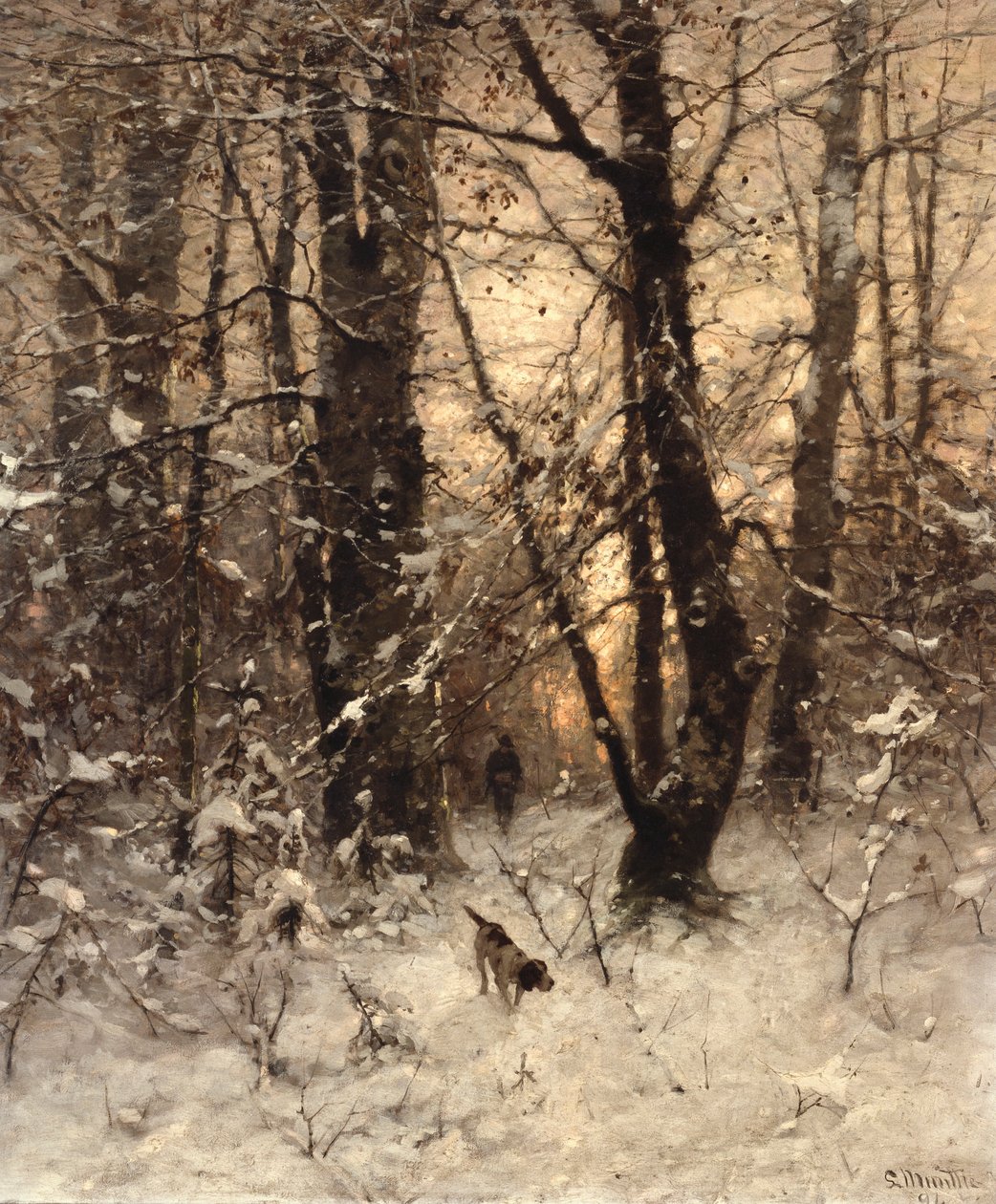 Vinterskymning, 1891 av Ludwig Munthe