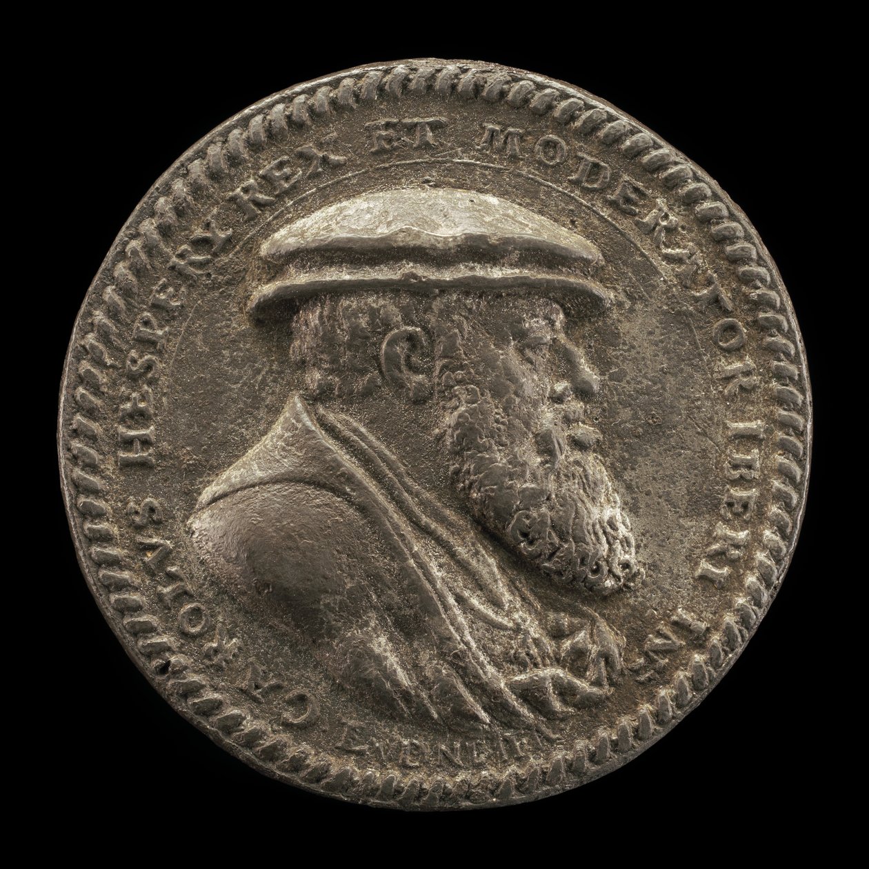 Karl V, 1500-1558, kung av Spanien 1516-1556, helige romerske kejsare 1519 [framsidan], 1542. av Ludwig Neufahrer