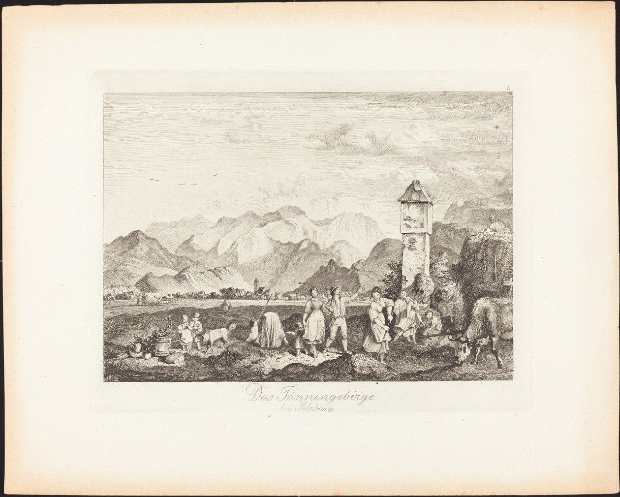 Tennengebirge nära Salzburg av Ludwig Richter