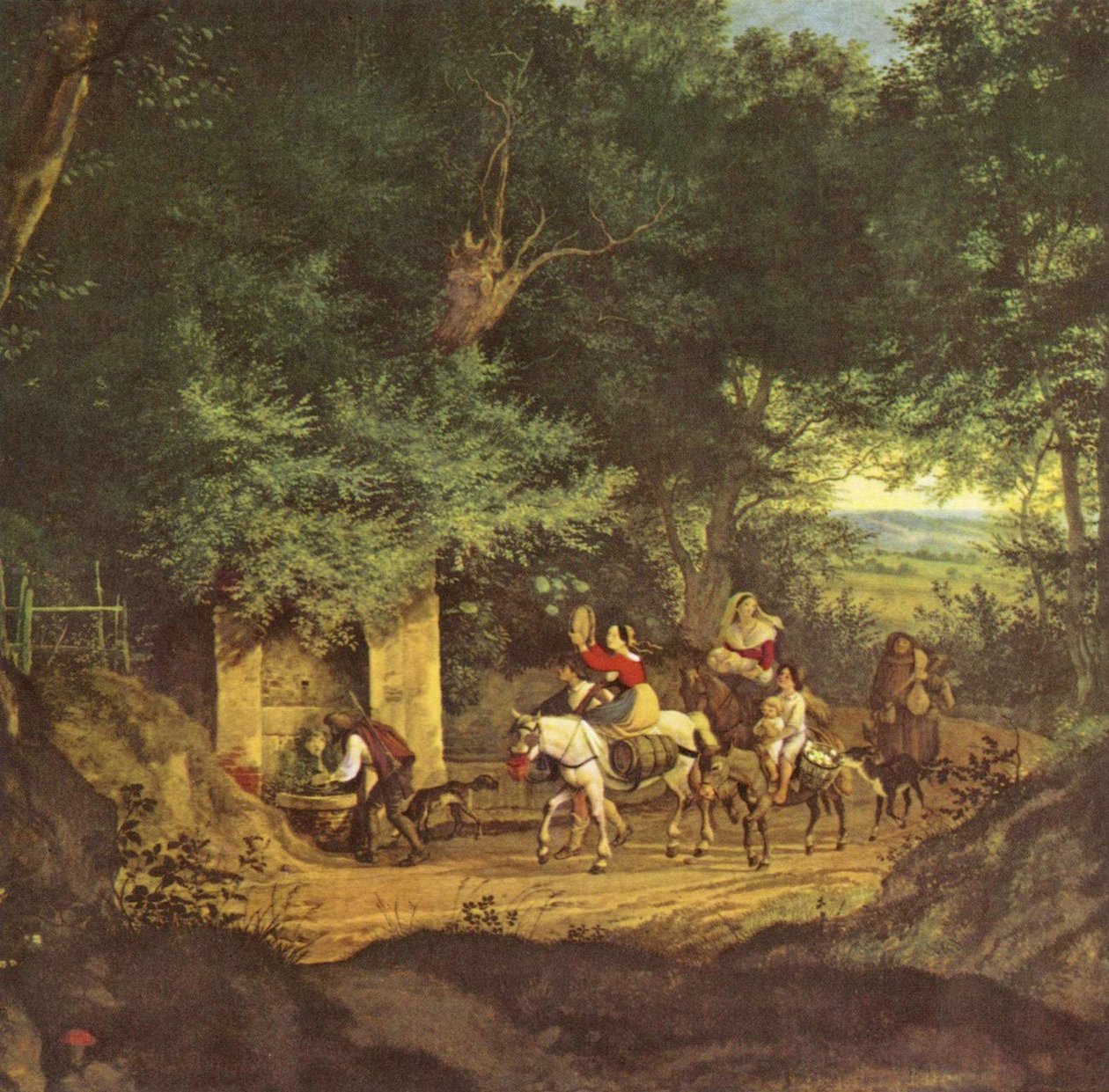 Tyska: Waldbrunnen bei Ariccia Brunnen i skogen vid Ariccia av Ludwig Richter