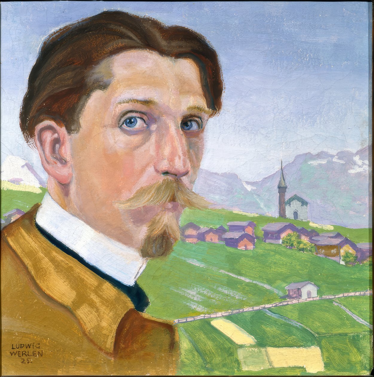 Självporträtt Ludwig Werlen av Ludwig Werlen