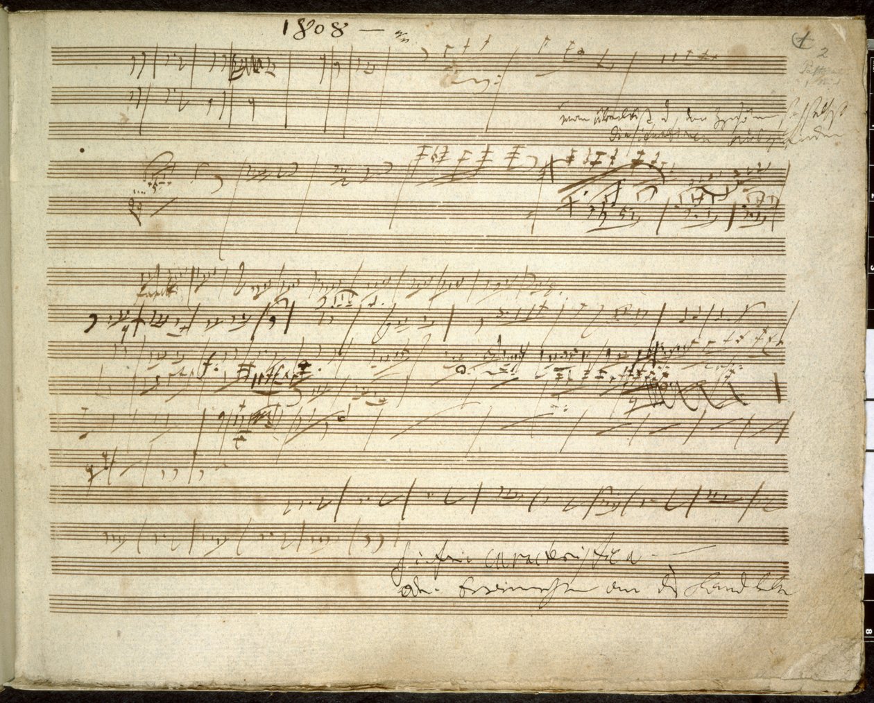 Lägg till. 31766, f.2 Symfoni nr 6 i F-dur, op. 68 även känd som Pastoralsymfonin (bläck på papper) av Ludwig van Beethoven