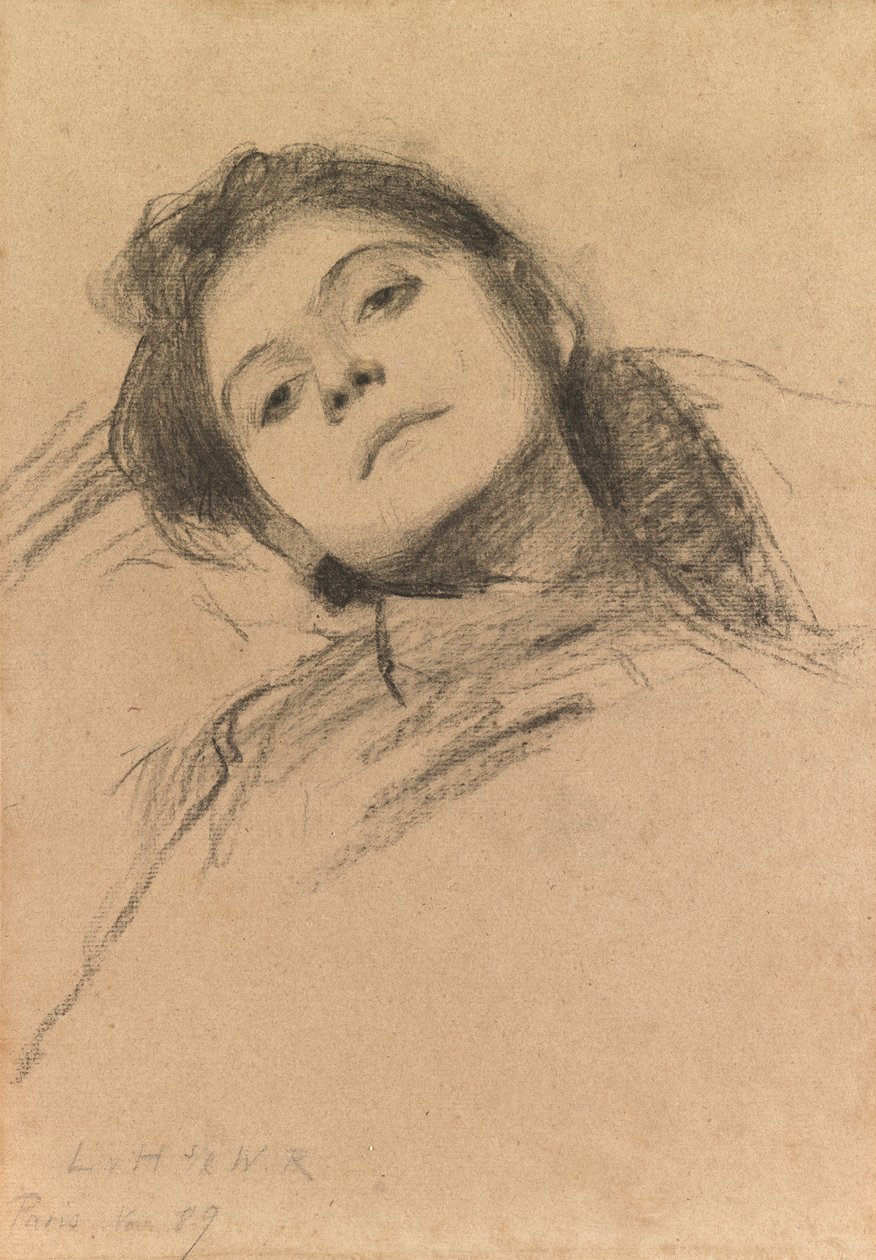 Studie av en flicka av Ludwig von Hofmann