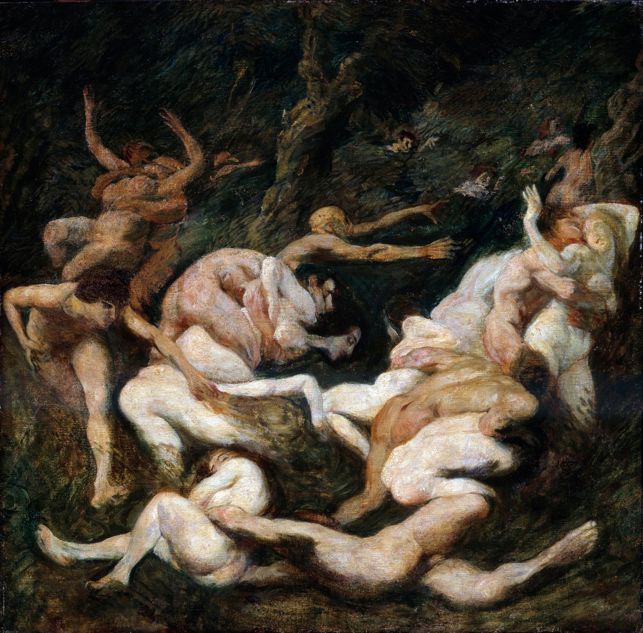 Bortförandet av kvinnor, 1900-talet. av Ludwig von Hofmann