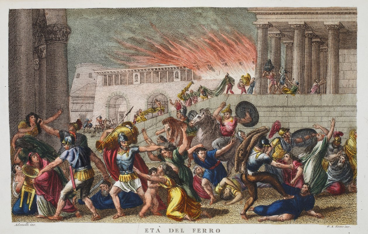 Järnåldern eller Eta del Ferro, illustration från Ovidius