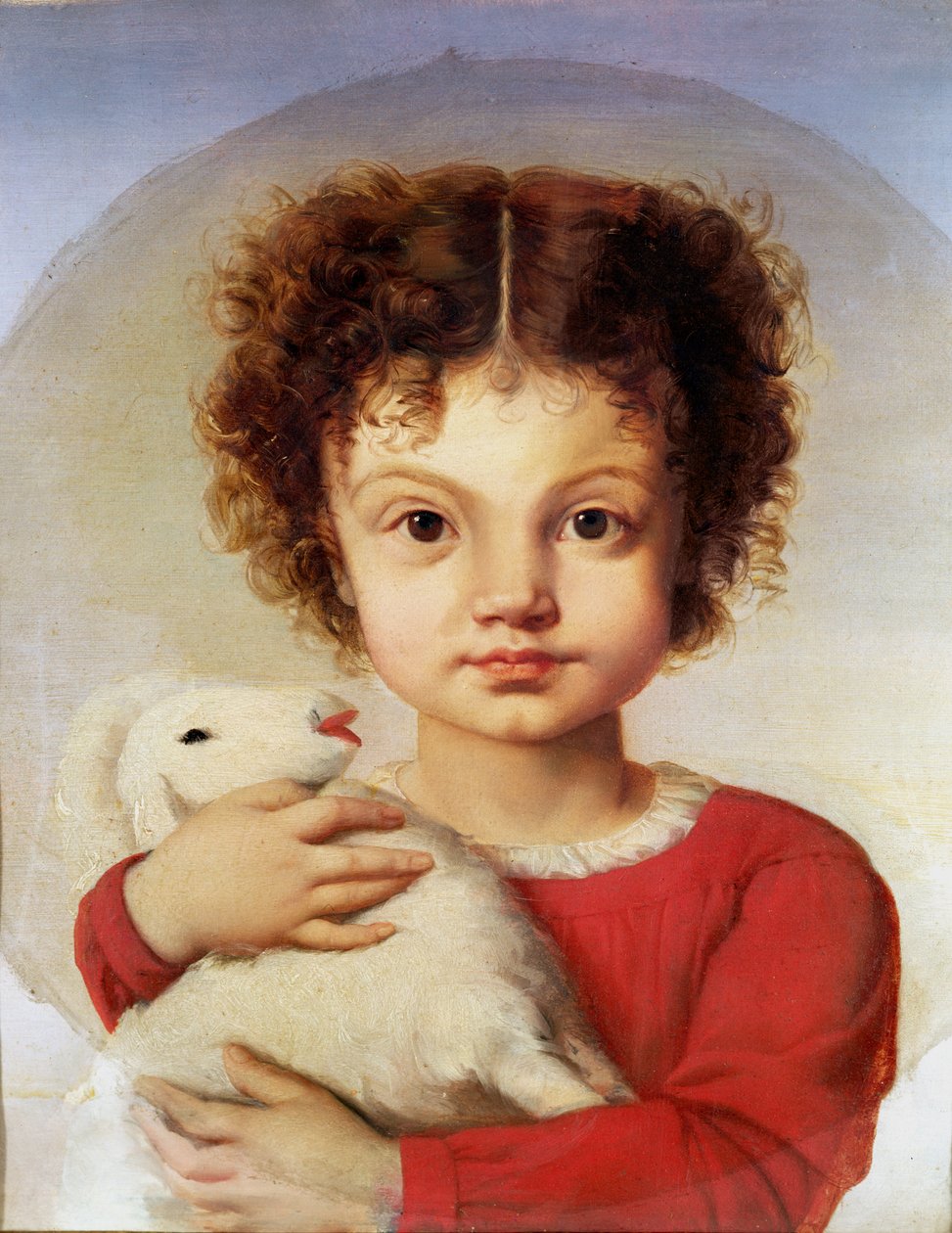 Porträtt av konstnärens dotter, Lina av Luigi Calamatta