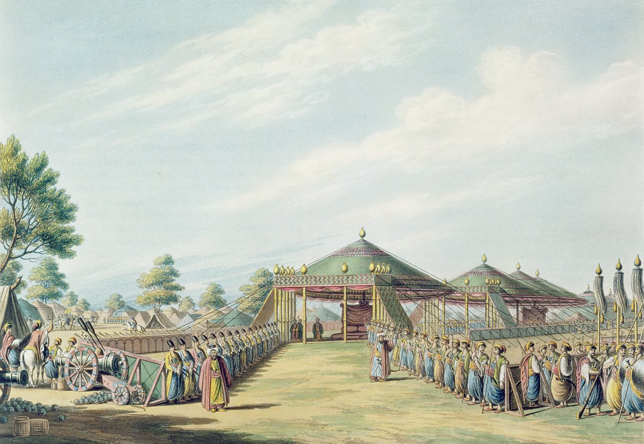 Lägret vid Daud-Pascia, utgiven av William Watts, 1806 av Luigi Mayer