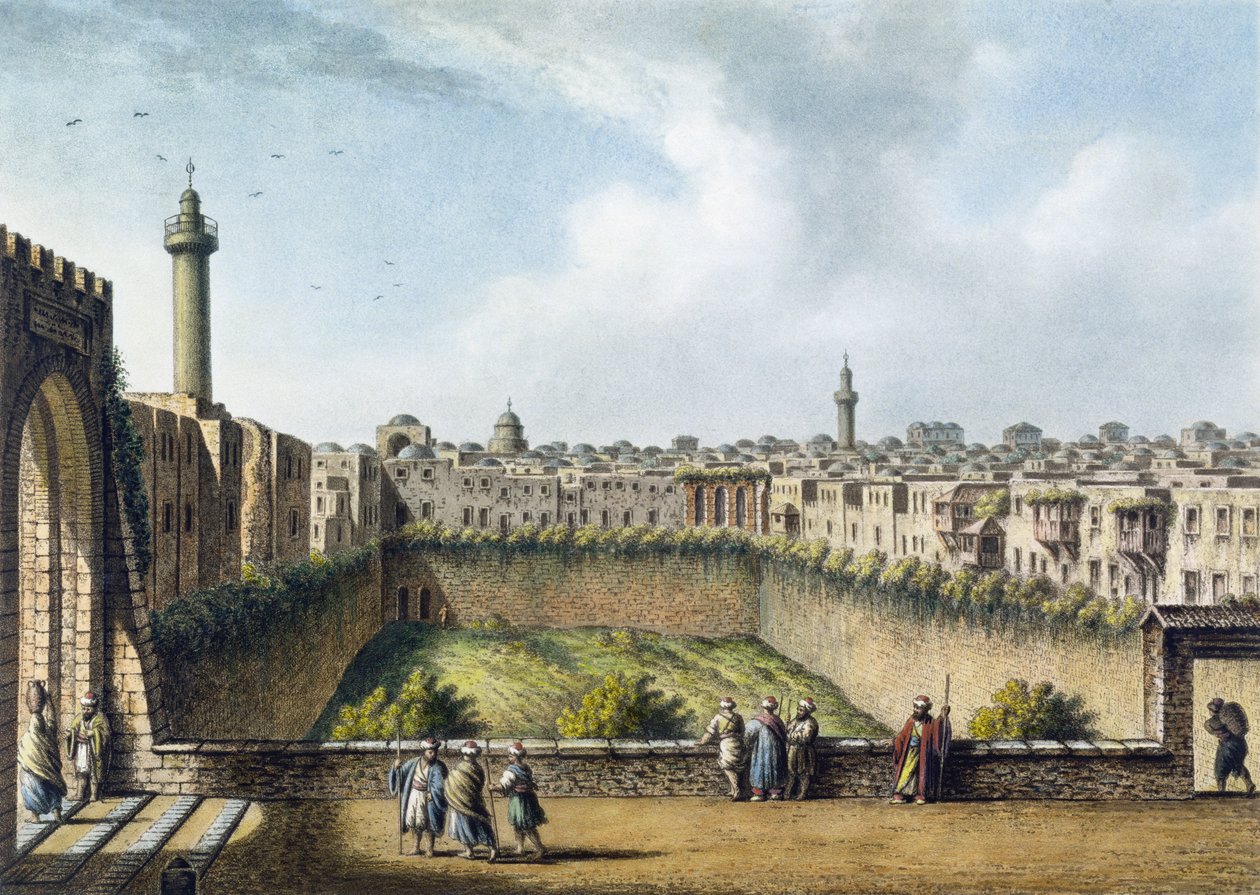 Bethesdas bassäng, Jerusalem, utgiven av William Watts, 1801. av Luigi Mayer