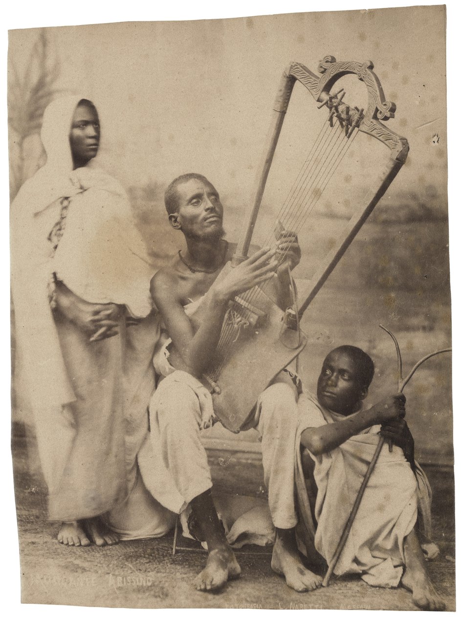 Three Abyssinians in traditional dress, c.1880-90  av Luigi Naretti