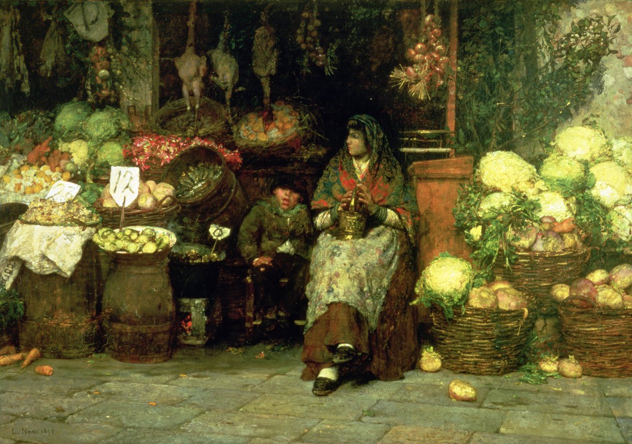 Grönsaksförsäljaren, 1890 av Luigi Nono