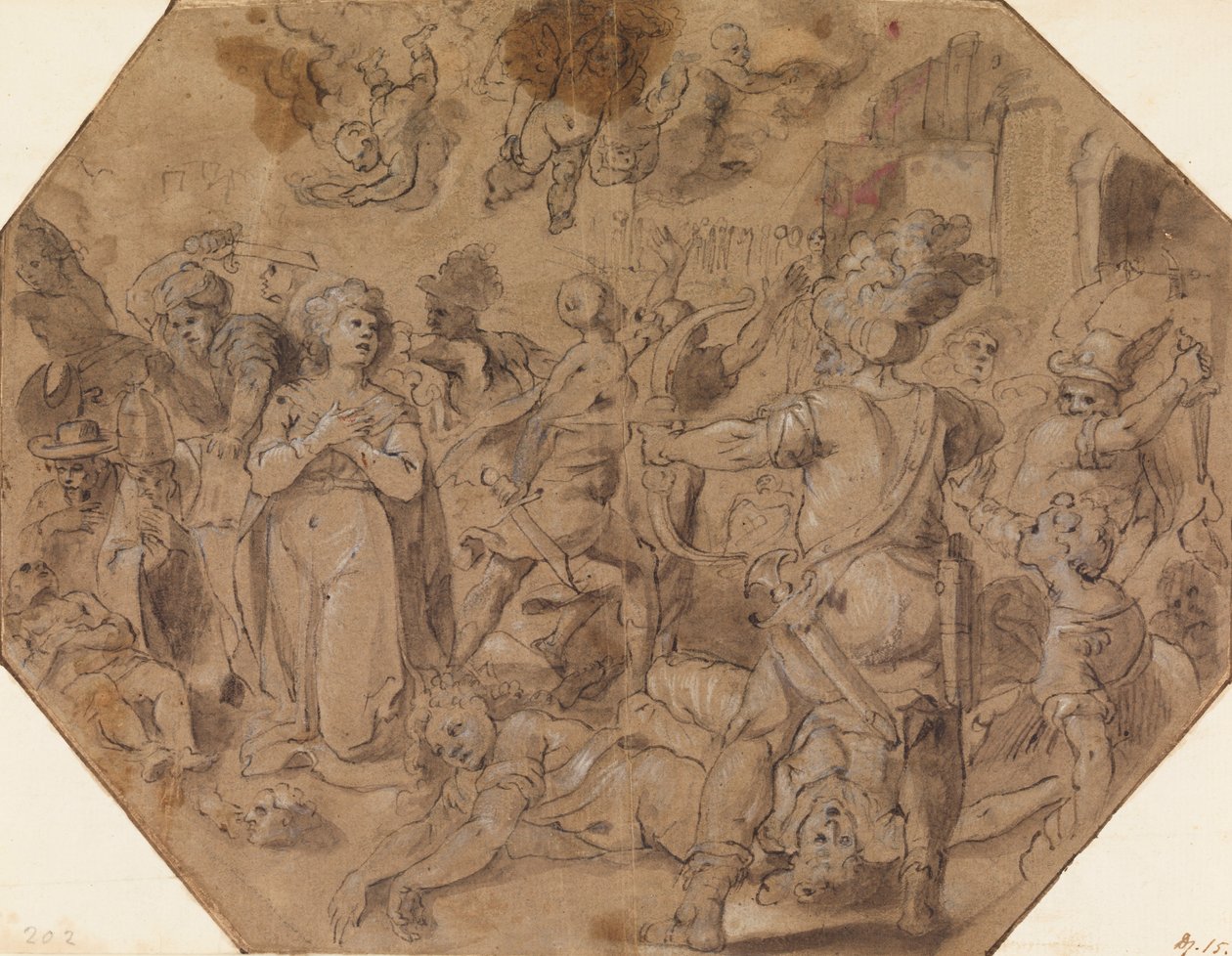 Martyrdom of St. Ursula av Luigi Rodriguez