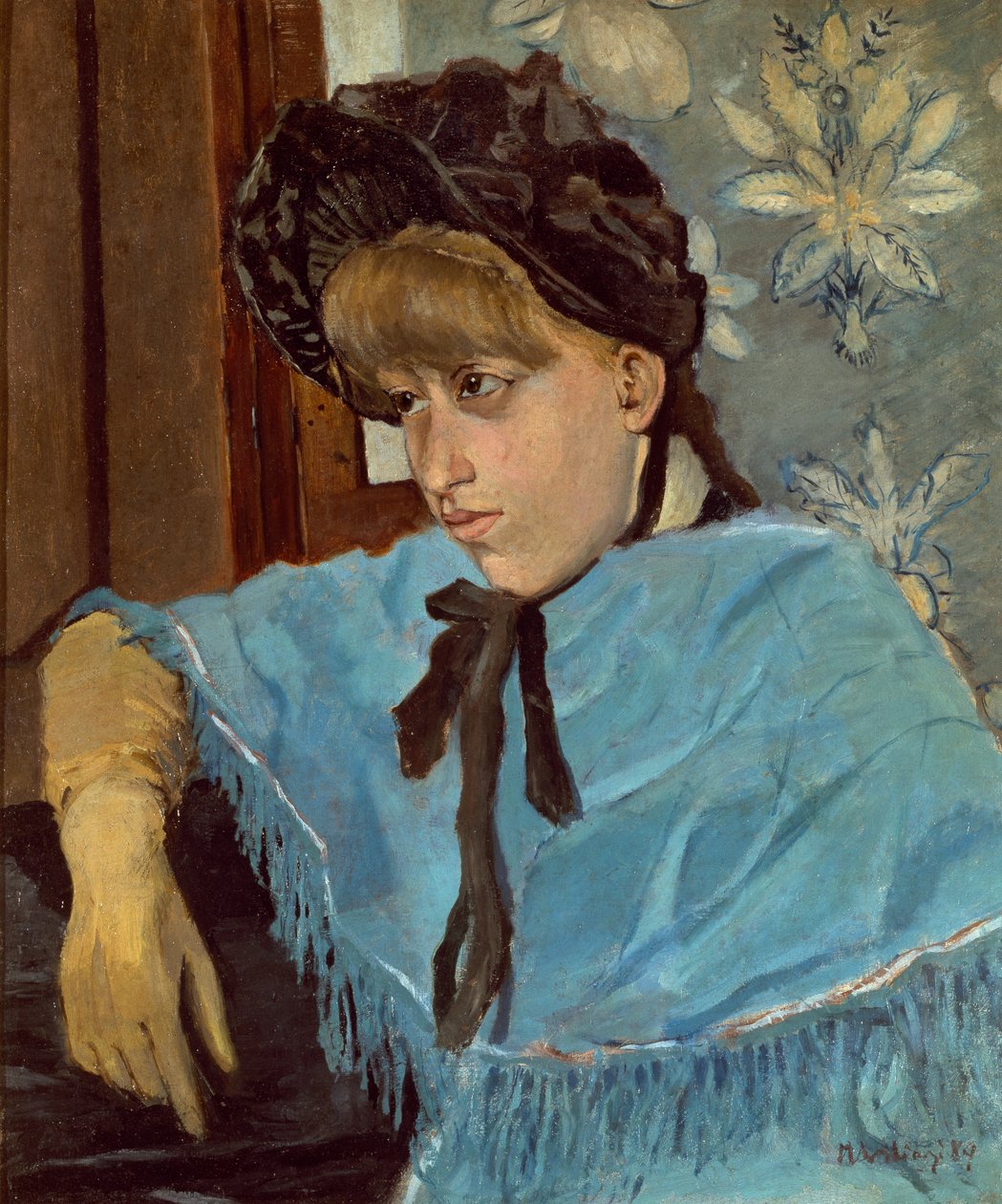 Ung modell av Luigi Levi (född 1858 eller 1860-1939), olja på duk, 47x38 cm av Luigi Levi