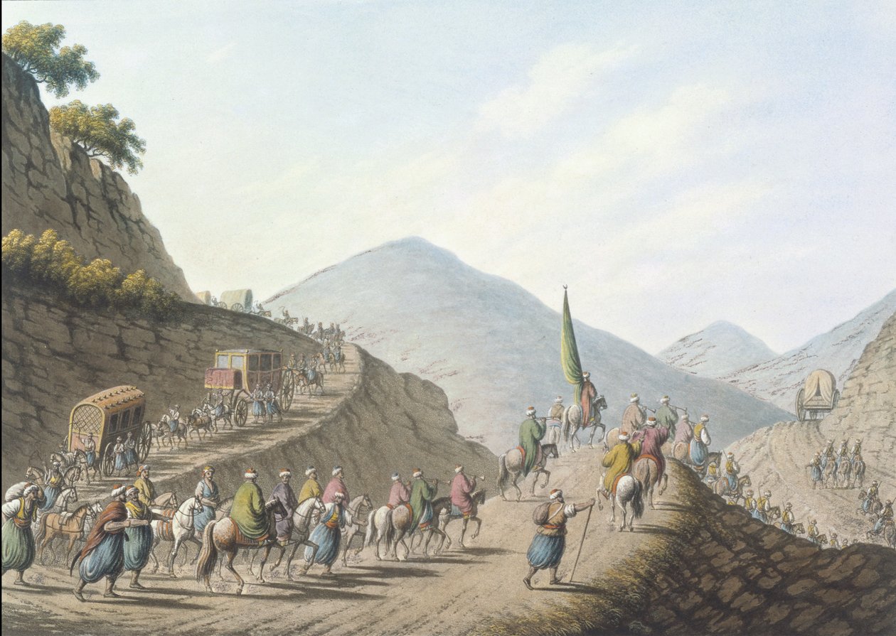 Balkanberget, tallrik 2, pub. av William Watts av Luigi (after) Mayer
