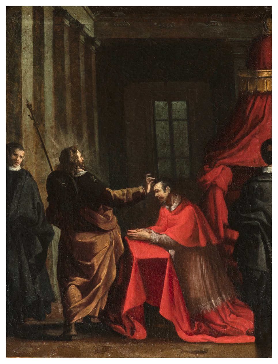 North Transept, San Roccos altare 1635, 45, Genovesino 1645, Signatura del Cardinal, målad nedre höger av Luigi Miradori