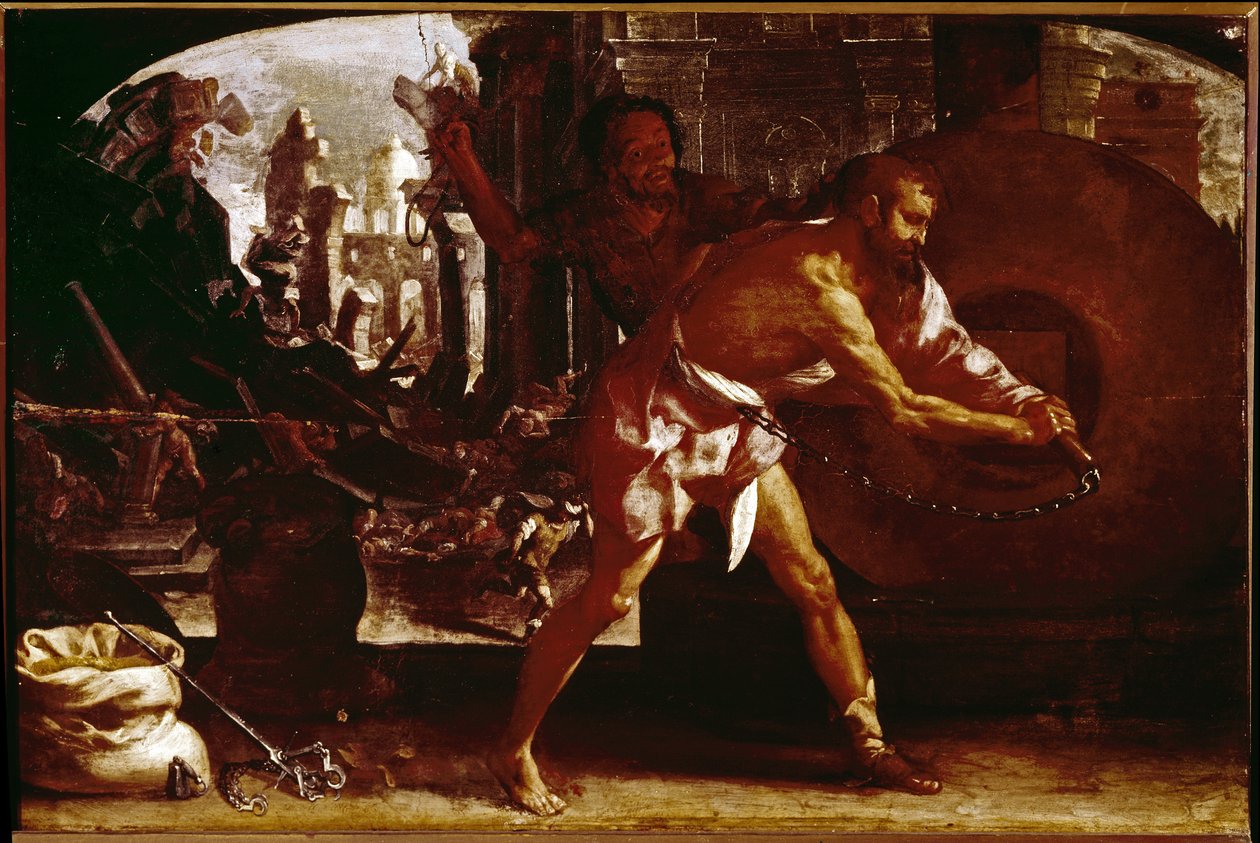 Simson och kvarnstenen (olja på duk, ca 1650) av Luigi Miradori