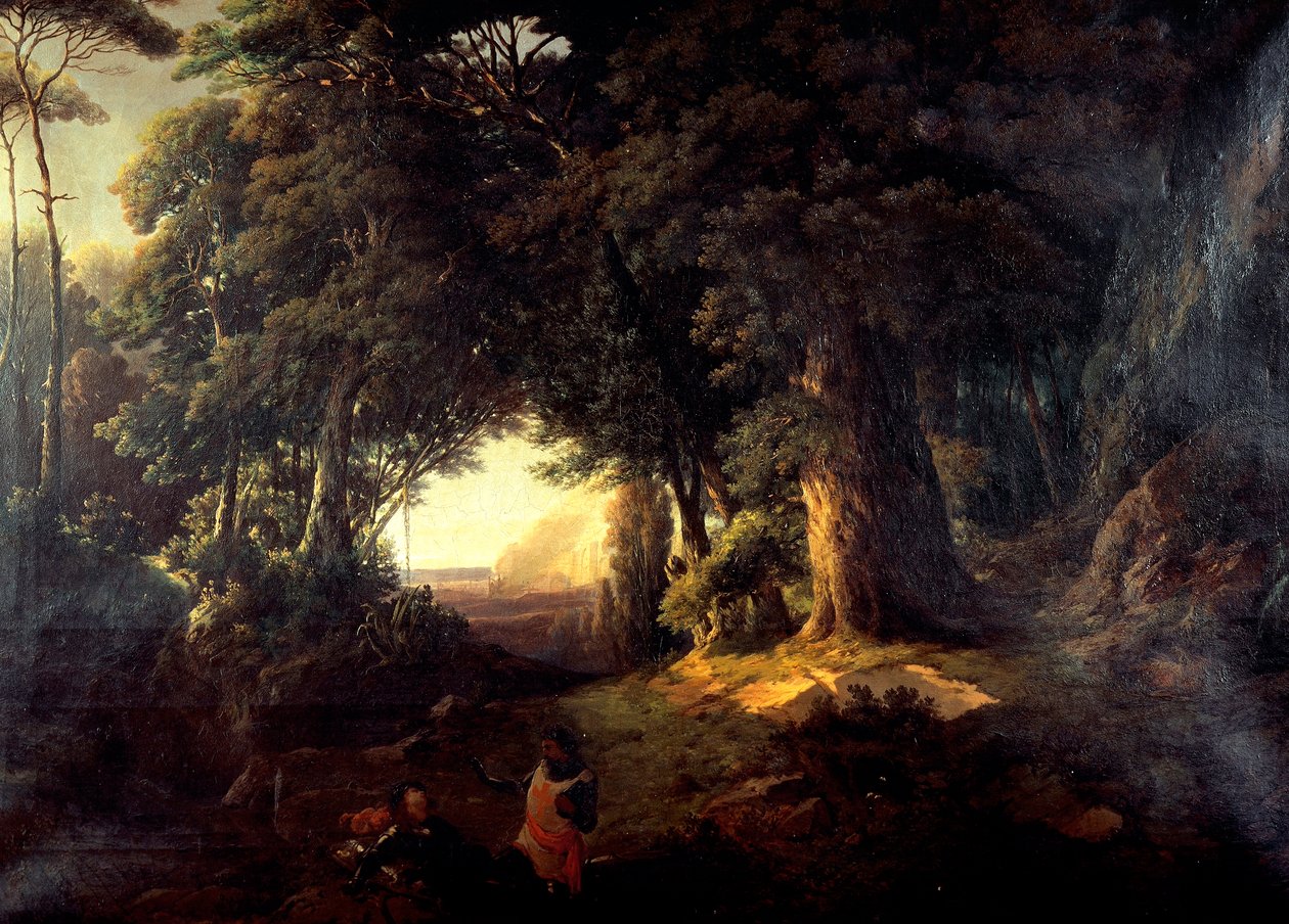 Clorindas dop, av Luigi Ashton (1824-1884), olja på duk, 87x120 cm av Luigi Ashton