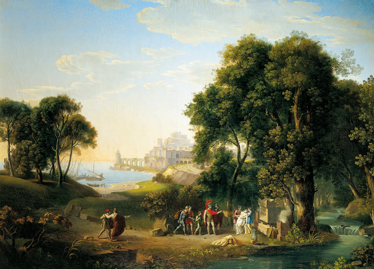 Aeneas möter Andromache i Butrinto av Luigi Basiletti