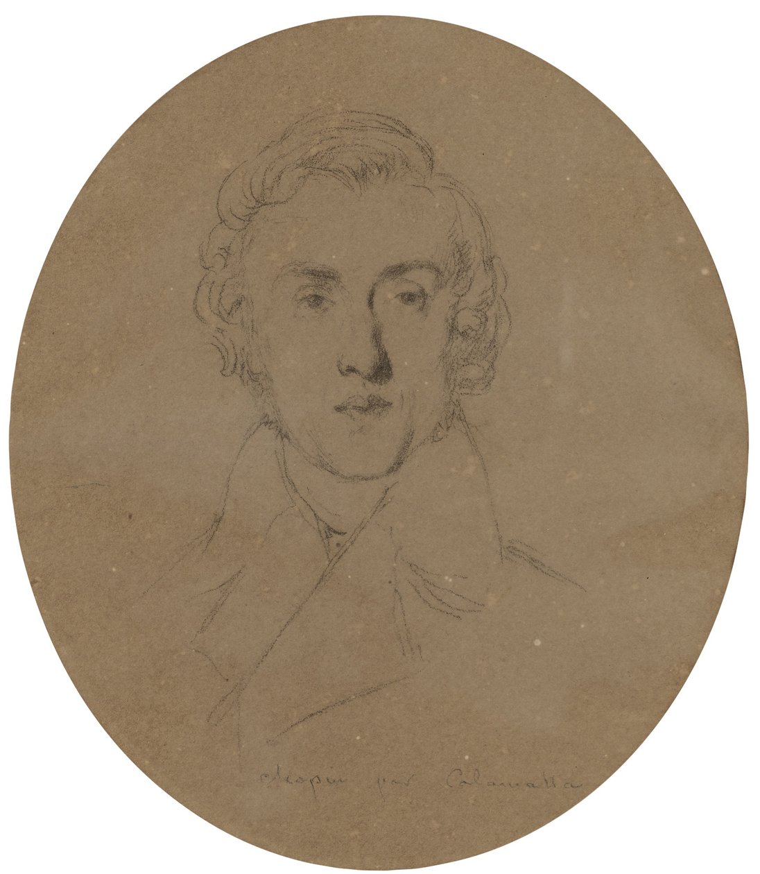 Porträtt av Frédéric Chopin av Luigi Calamatta