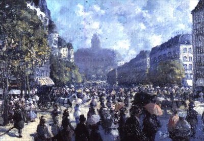En kontinental gatubild av Luigi Chialiva