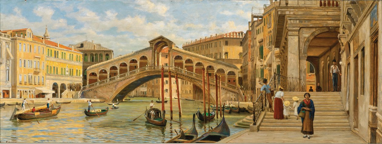Luigi Ferrazzi Rialtobron 1875 av Luigi Ferrazzi