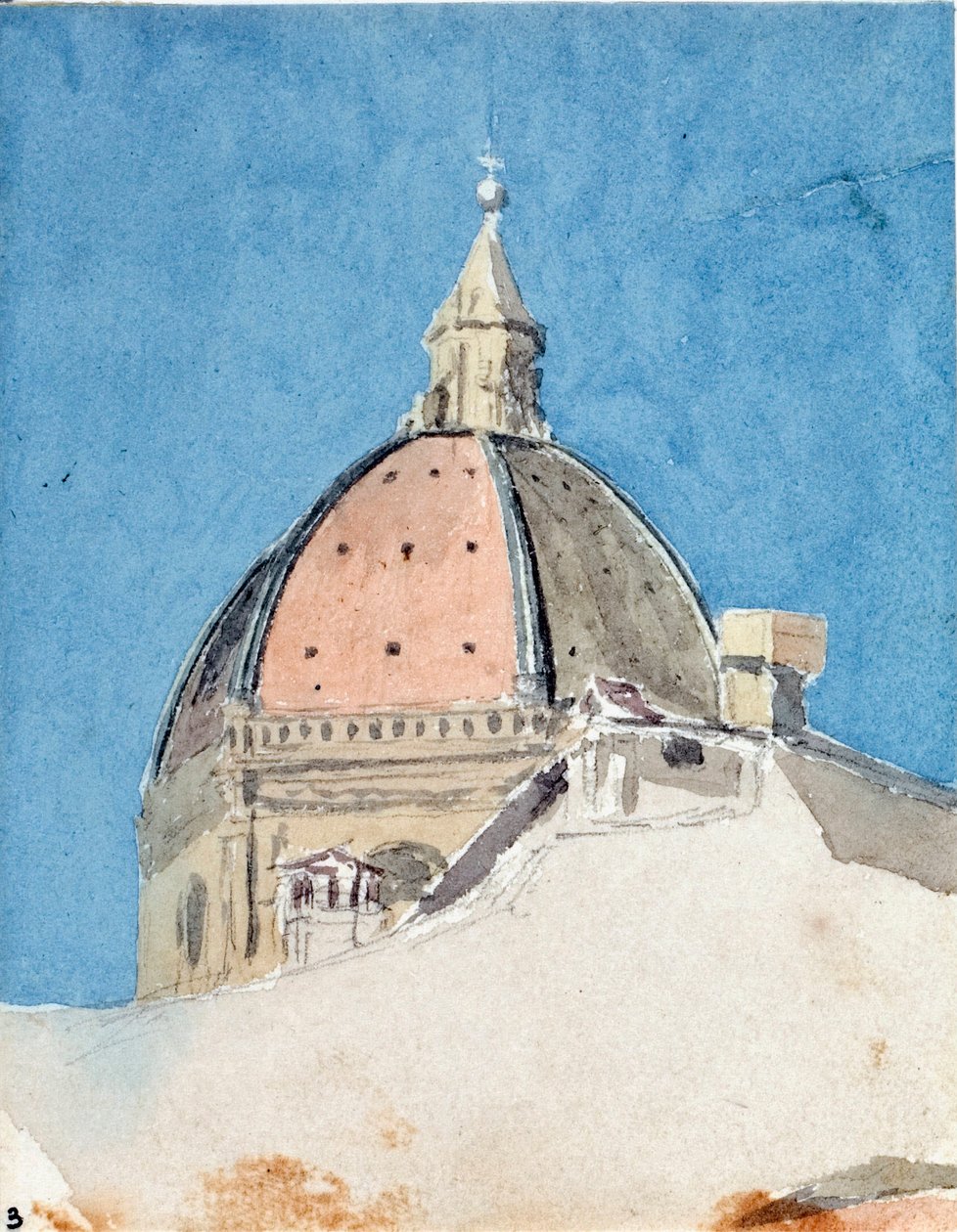 Kupol av kyrkan Santa Maria del Fiore, Florens (Akvarell av Luigi Garibbo