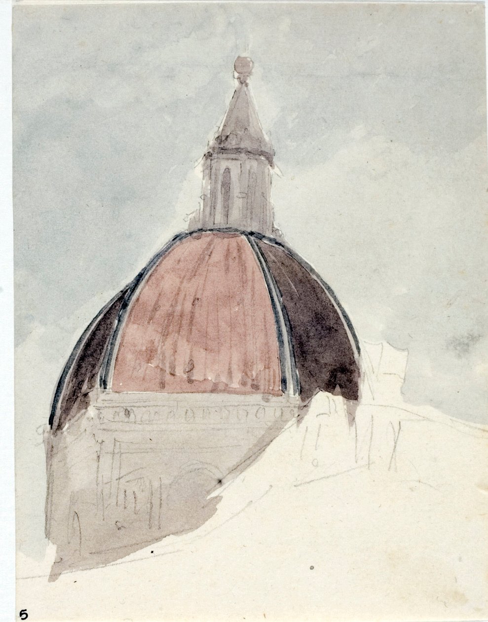 Kupol av kyrkan Santa Maria del Fiore, Florens (Akvarell av Luigi Garibbo