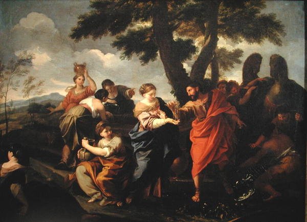 Rebecka vid brunnen (olja på duk) av Luigi Garzi