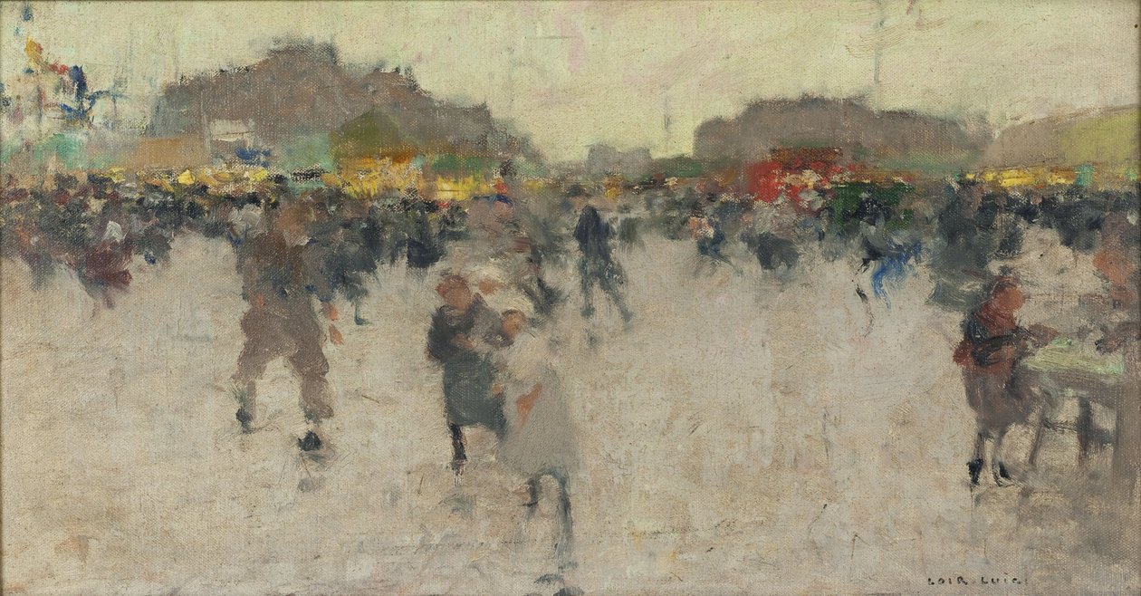 Fête de la place du Trône, Paris, ca 1890 (olja på duk) av Luigi Loir