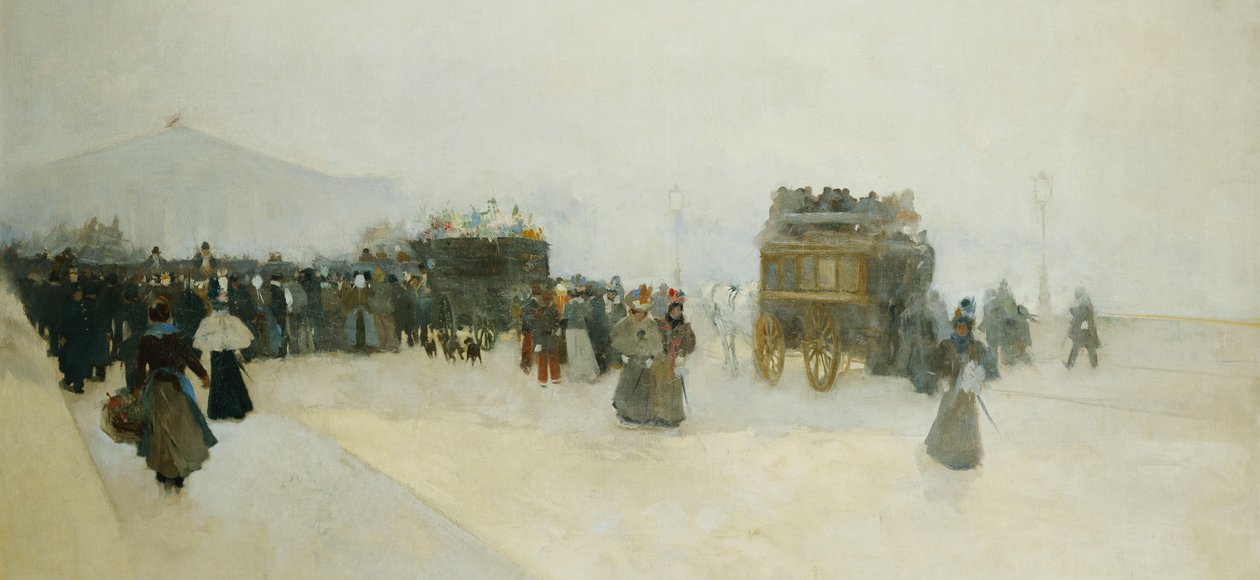 Place de la Concorde och Palais Bourbon, av Luigi Loir