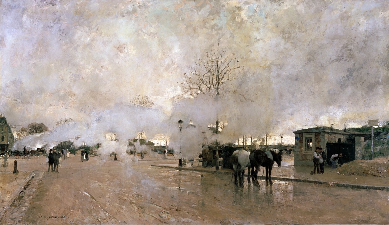 Rök på Paris Circuit Line, 1885. av Luigi Loir
