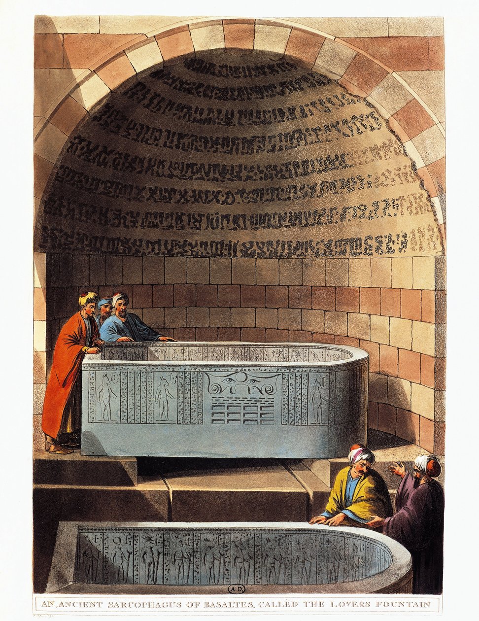 Basaltsarkofag kallad Lovers Fountain av Luigi Mayer av Luigi Mayer