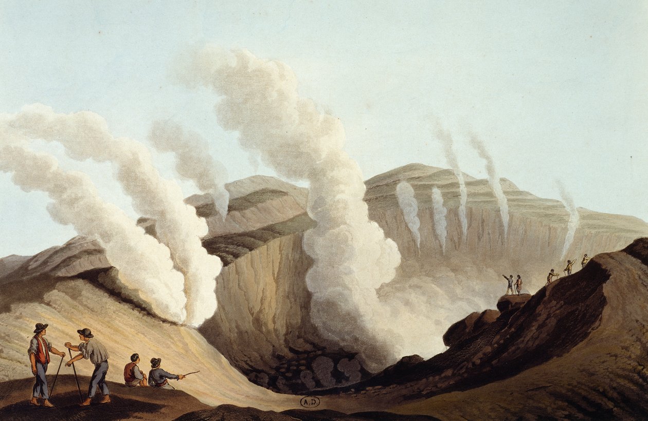 Krater i vulkanön av Luigi Mayer