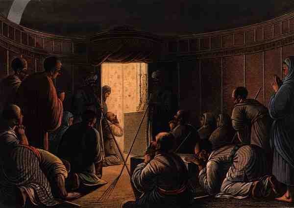 Ingången till Chapel of the Holy Sepulchre, från 