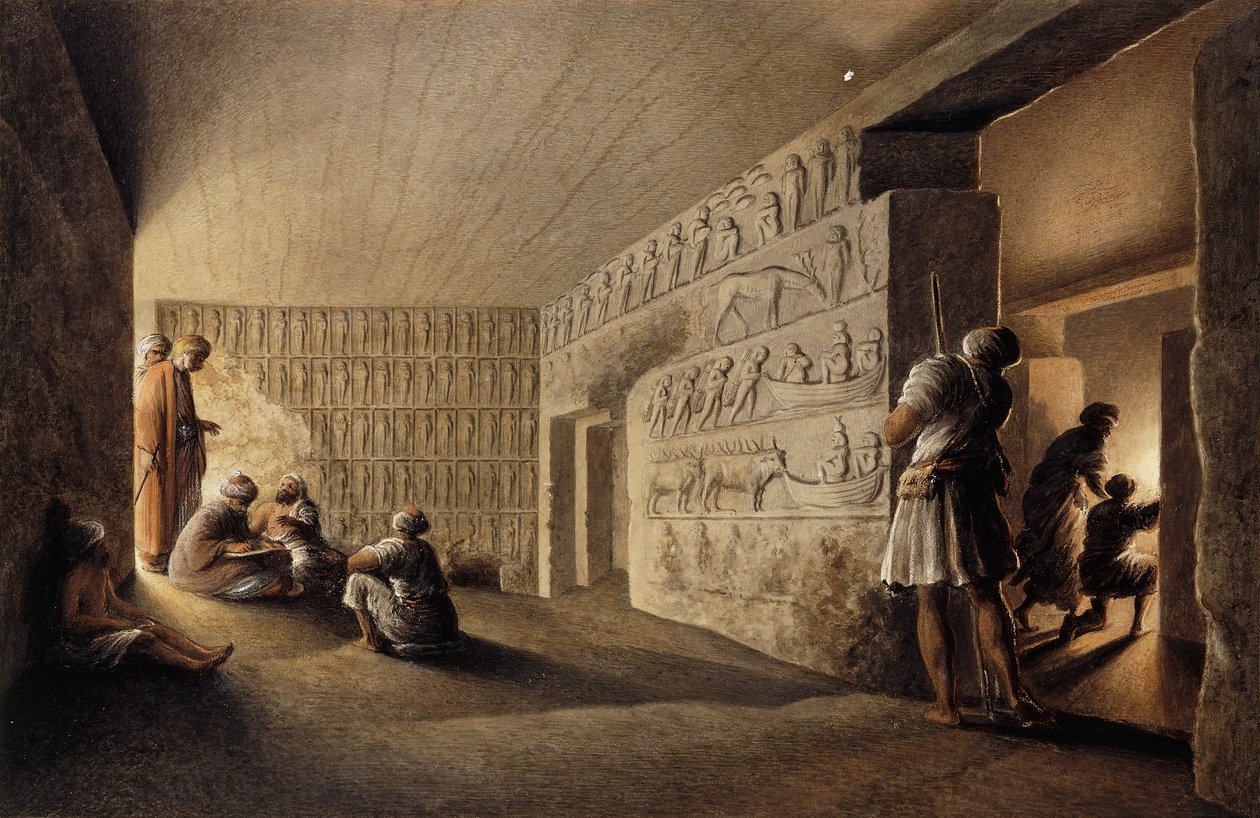 Figurer i egyptiska gravar, av Luigi Mayer