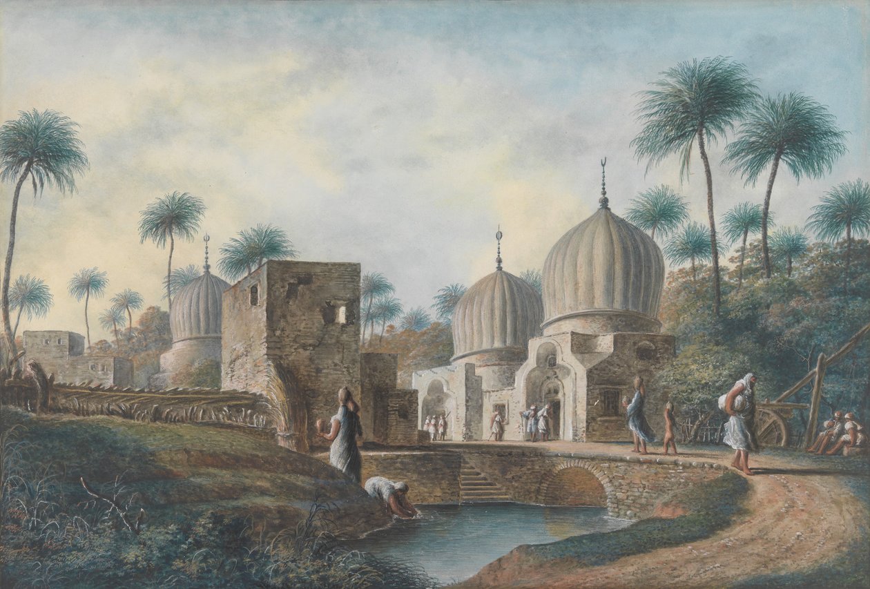 Gravar av stora arabiska heliga att se i grannskapet Rosetta, Egypten, ca. 1800. av Luigi Mayer