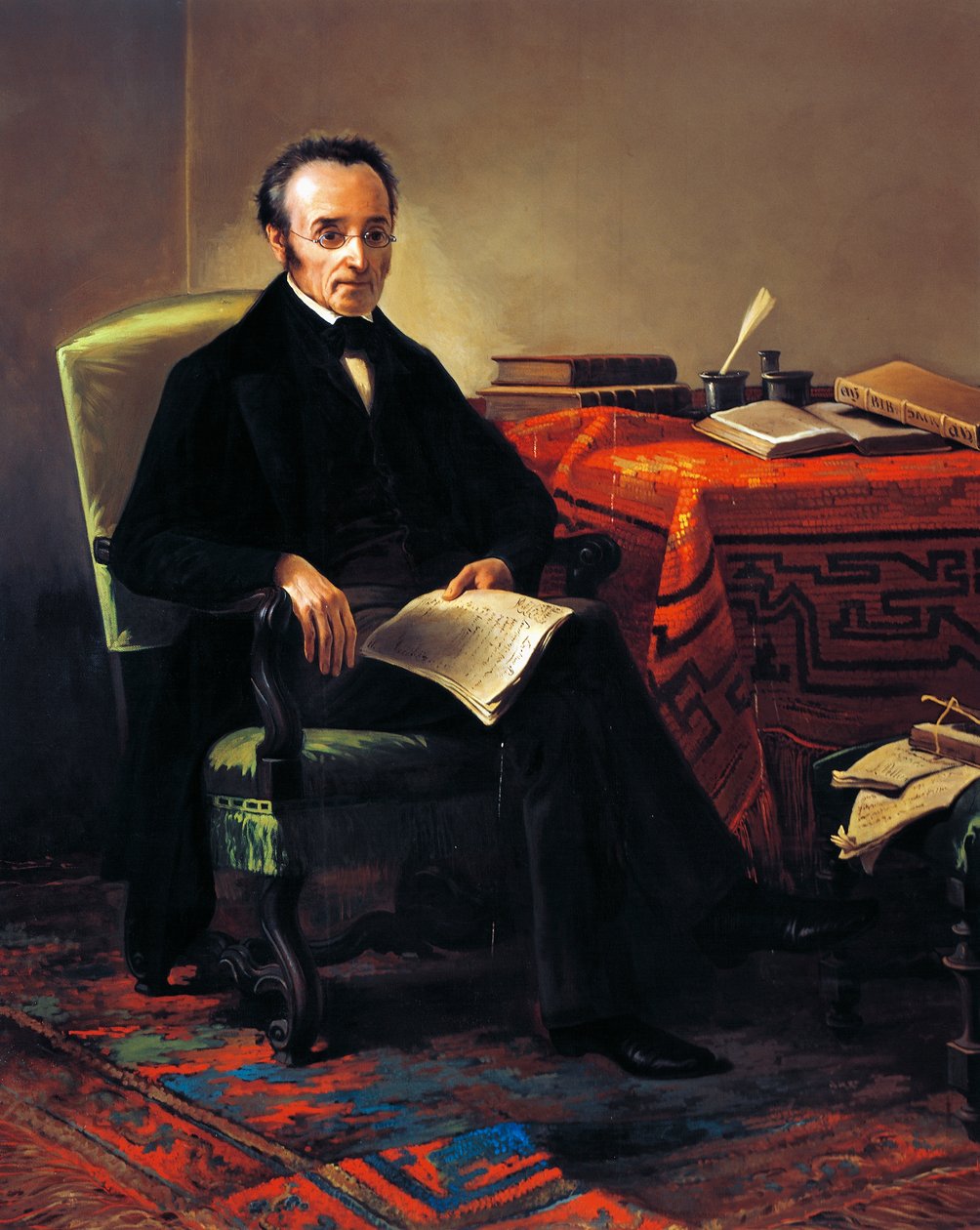 Porträtt av Silvio Pellico (Saluzzo av Luigi Norfini