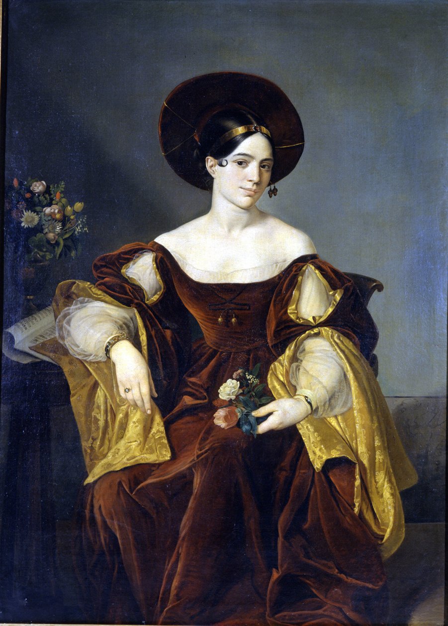 Maria de la Felicidad Malibran (1808 - 1836) Målning av Luigi Pedrazzi. La Scala-museet i Milano av Luigi Pedrazzi