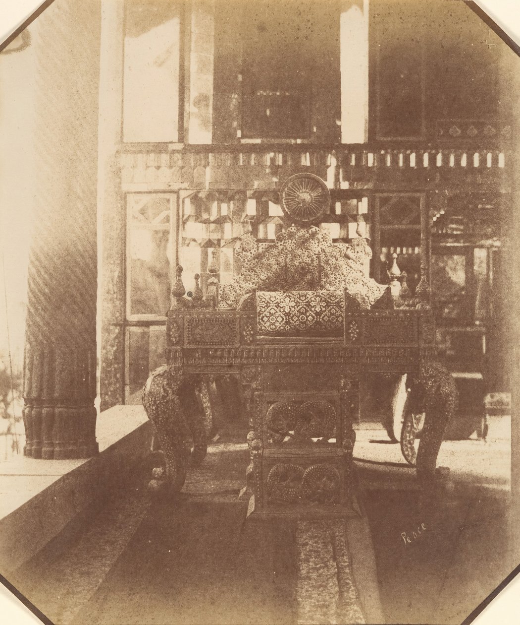 [Golestan, Påfågeltronen, Teheran, Iran] Takht-I Taous, 1840-60-talet. av Luigi Pesce