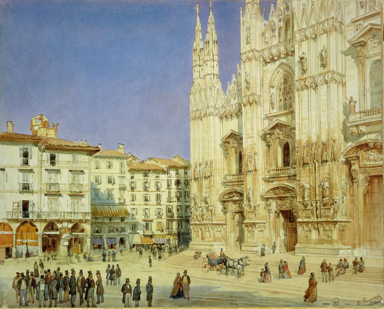 Milanos katedral, 1846 av Luigi Premazzi