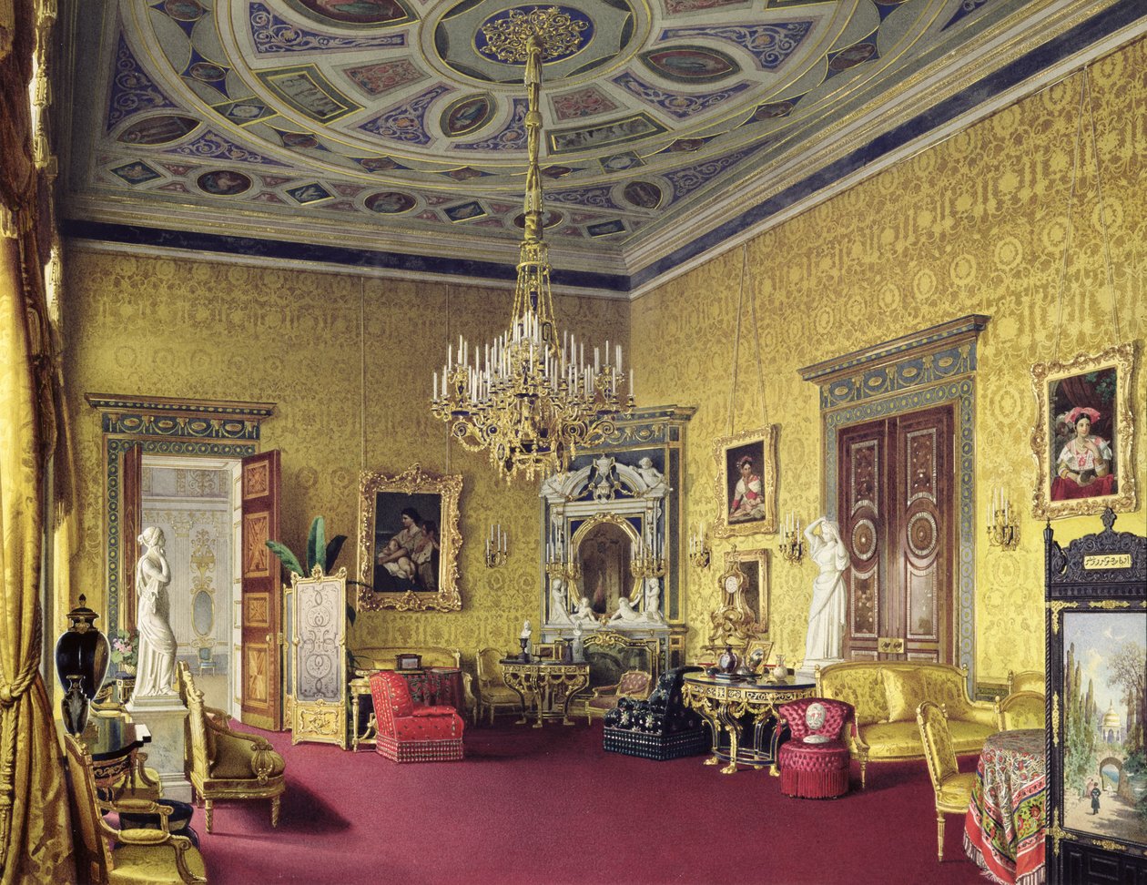 Ukumbi wa Lyons katika Jumba la Catherine huko Tsarskoye Selo, 1859 swed av Luigi Premazzi