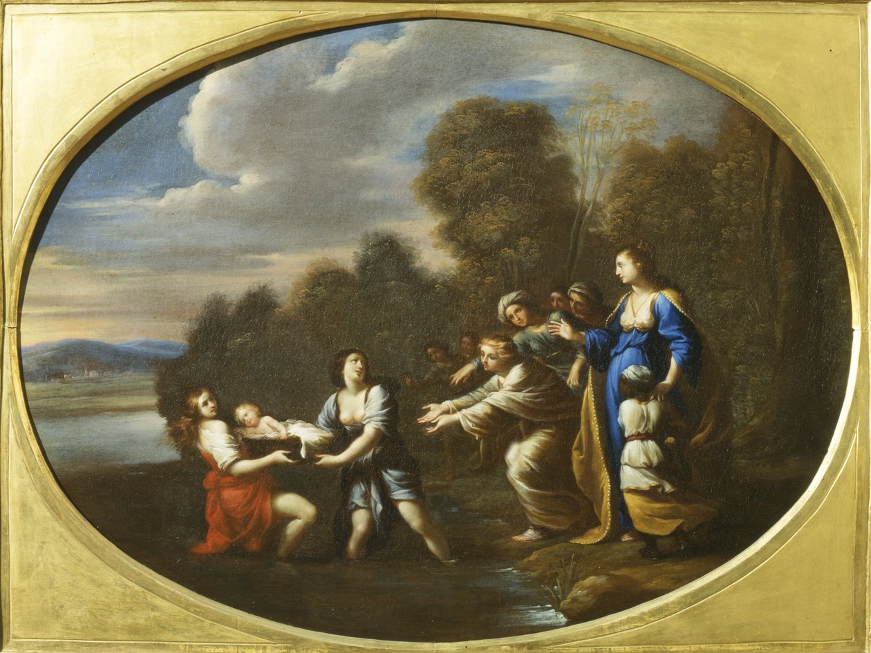 Moses räddad ur Nilen (målning) av Luigi Primo Gentile