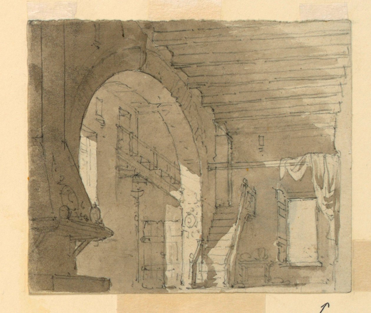 Scenografi, inredning av kök av Luigi Ricci