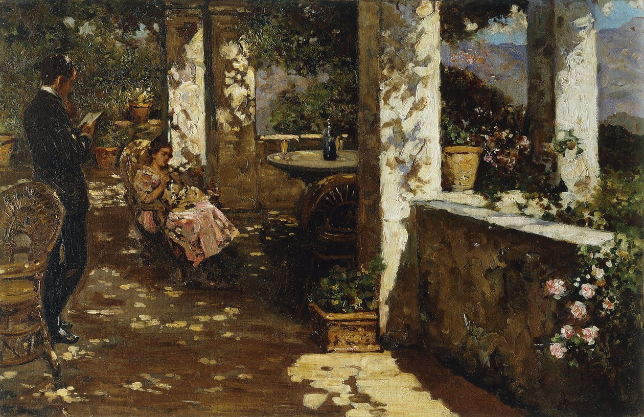 Vila på terrassen, av Luigi Rossi